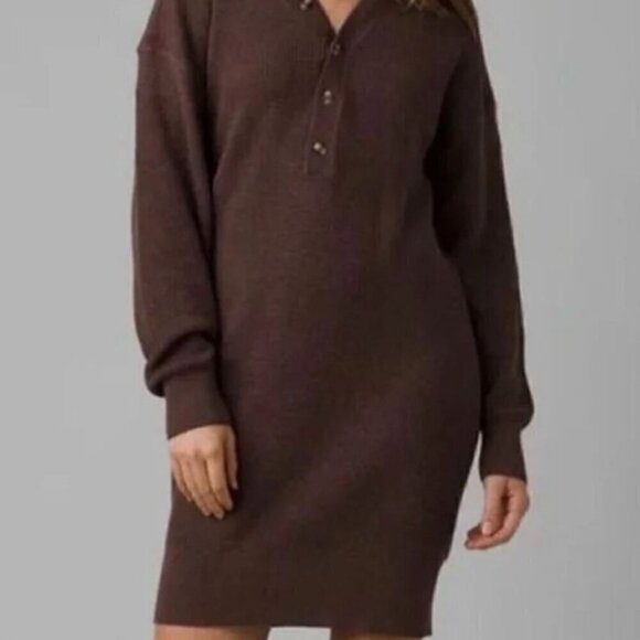 NWT Prana Milani Henley Dress in Clove - Size Extra Small - Picture 11 of 11